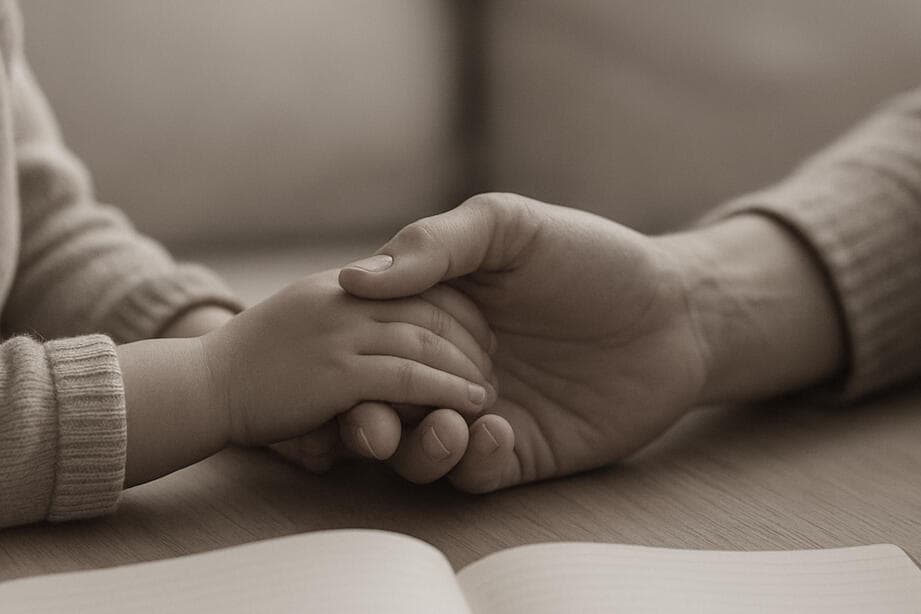 Parent and child holding hands